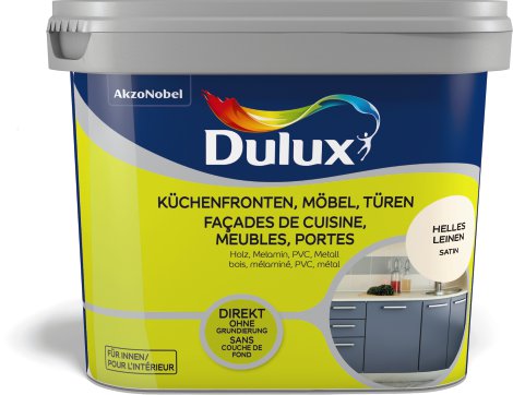 DULUX Farbe für Küchenmöbel und Türen Satin Helles Leinen 0,75 l