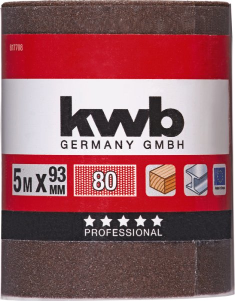 KWB Schleifrolle Korund K80 93 mm 5 m