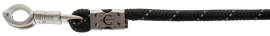 Führstrick Reflective + Panikhaken, schwarz/silber