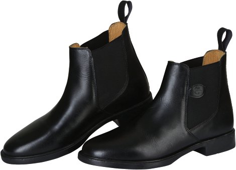 Reit-Stiefelette Leder Classic, schwarz 35