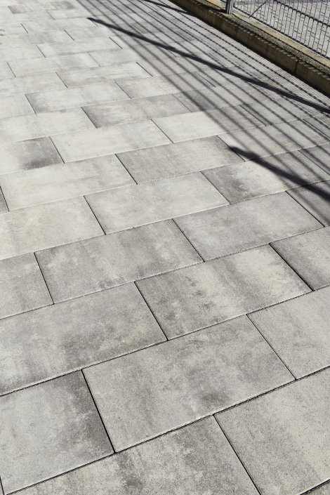 EBENSEER Gartenplatte Colorado Graphitweiß 39,7x39,7x4 cm (LxBxH)