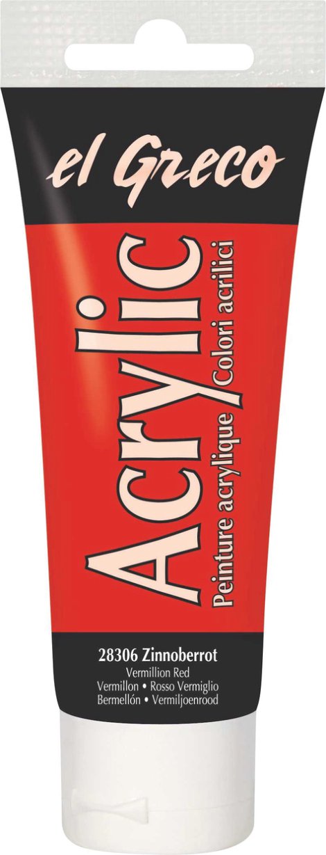 KREUL Acrylfarbe el Greco Zinnoberrot 75 ml