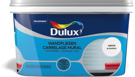 DULUX Farbe für Wandfliesen glänzend Weiß 2 l