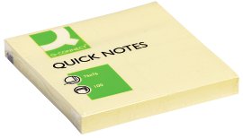 Q-Connect Haftnotizblock Gelb 100 Blatt 76x76 mm