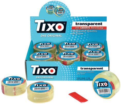 TIXO Klebeband glasklar 10 m 15 mm