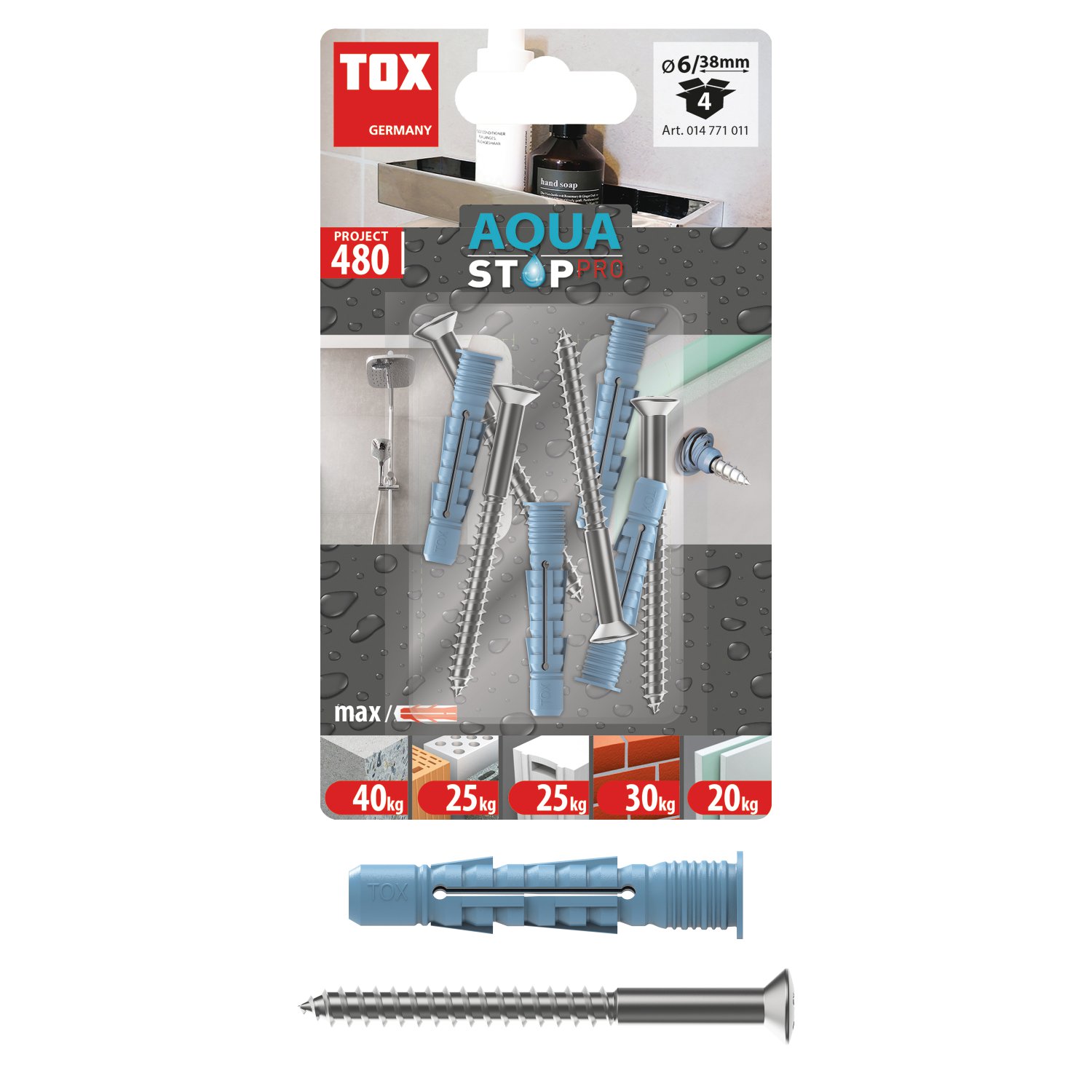 TOX Allzweckdübel Aqua Stop Pro mit Schraube