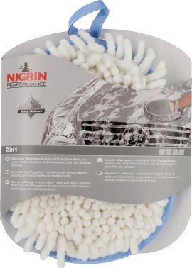 NIGRIN Mikrofaser-Waschhandschuh mit Insektennetz