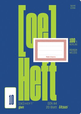 URSUS Ö-Heft A4 ohne Rahmen glatt 20 Blatt
