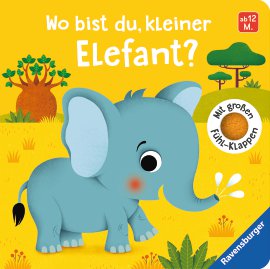 RAVENSBURGER Buch Wo bist du kleiner Elefant mit Fühl-Klappen