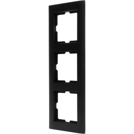 KOPP Abdeckrahmen Athenis Schwarz/Matt 3-Fach