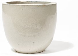 Pflanzgefäß Pinolo glasiert Creme 38 cm