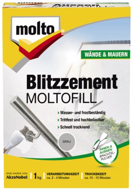 MOLTO Moltofill Blitzzement Grau 1 kg