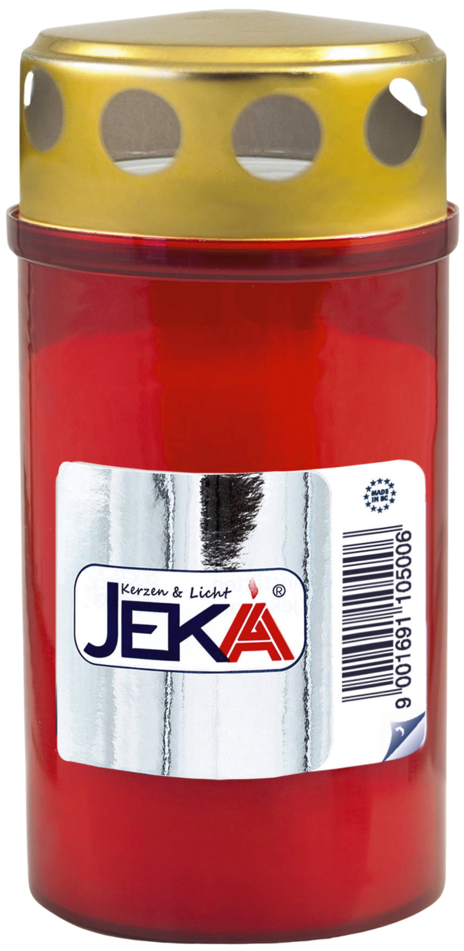 JEKA Grablicht mit Goldendem Thermo-Doppeldeckel Nr. 3, Rot