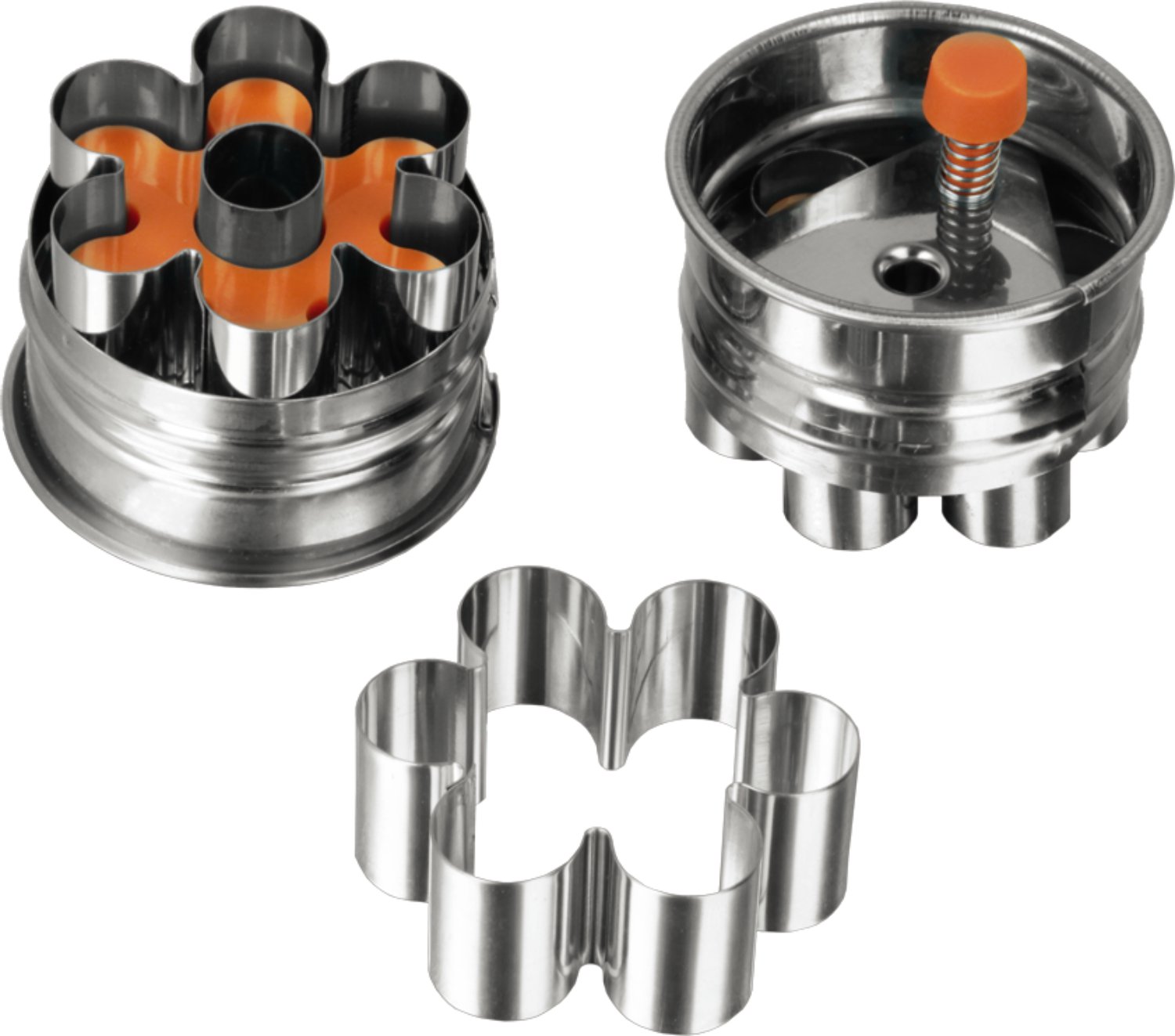 LinzerKeksausstecher Edelstahl mit Auswerfer Blume 4,8 cm