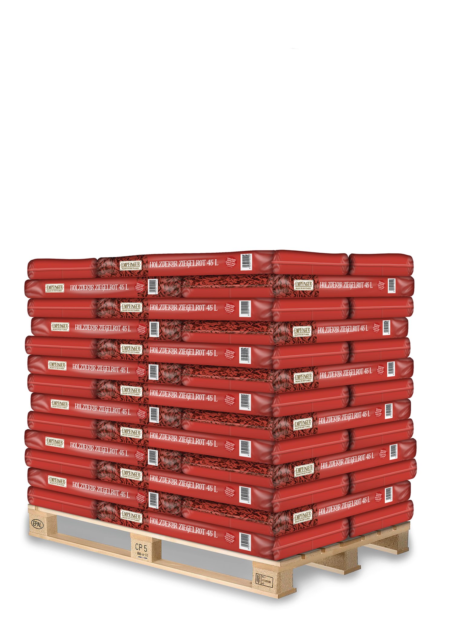 EMPFINGER Holzdekor Ziegelrot Palette 45 l/39 Stk. inkl. Lieferung