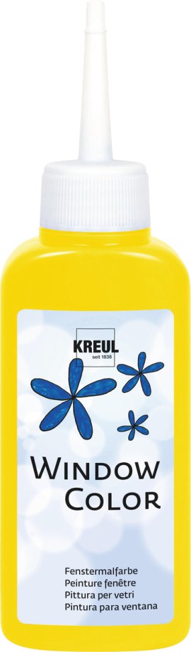 KREUL Fenstermalfarbe Sonnengelb 80 ml