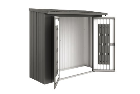 BIOHORT Türpaket für WoodStock® 230, 229x5x171 cm, Quarzgrau-Metallic