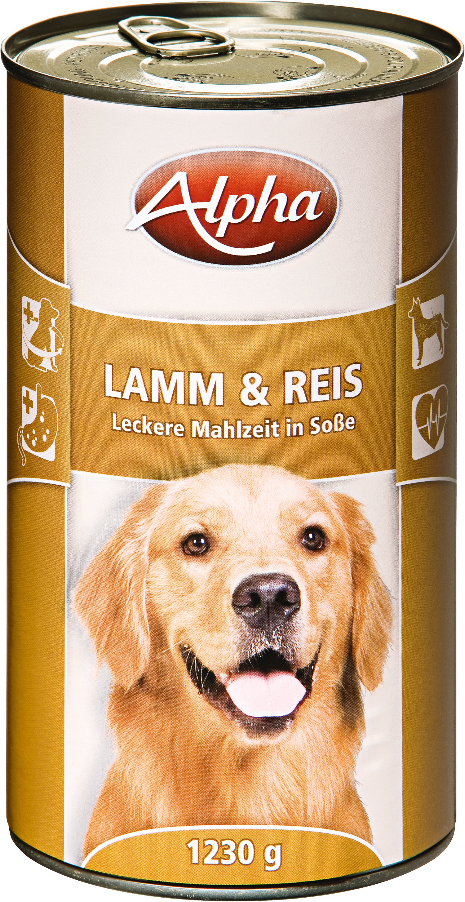 ALPHA Hundenahrung Dose Lamm und Reis 12x1.230 g