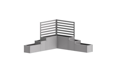 BIOHORT Pflanzbeet Davinci Version 1 Silber-Metallic