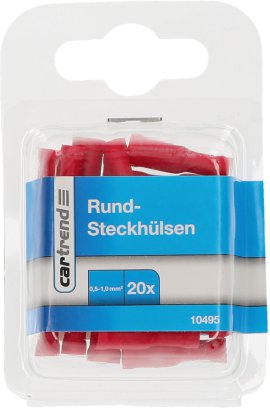 CARTREND Rundsteckhülse Rot 20 Stk.