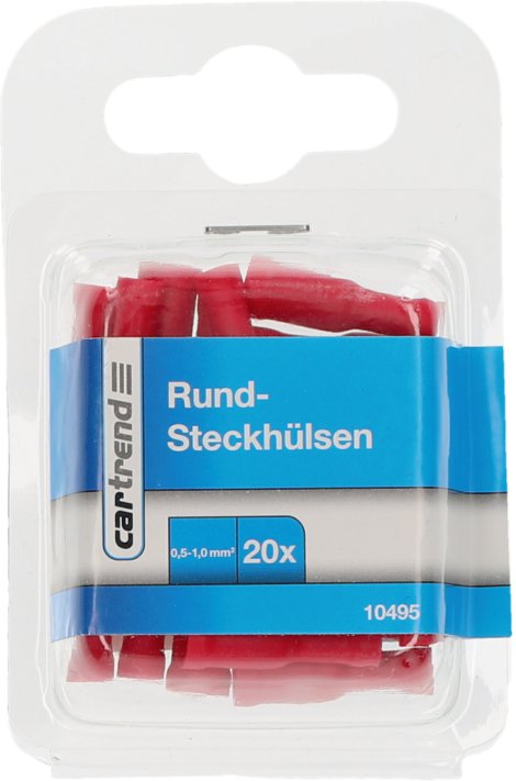 CARTREND Rundsteckhülse Rot 20 Stk.