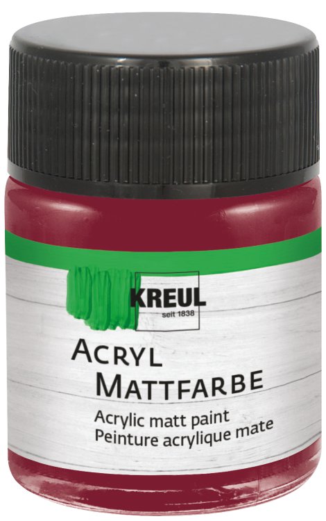 KREUL Acryl Mattfarbe Weinrot 50 ml
