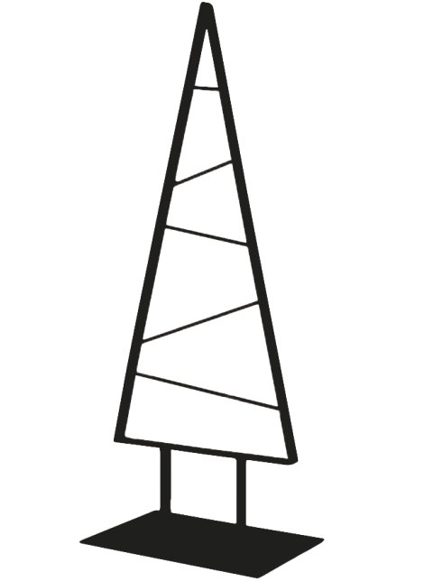 Deko-Weihnachtsbaum Metall Schwarz 90x34 cm