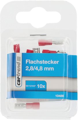 CARTREND Flachstecker 2,8x0,5+8x0,5 mm