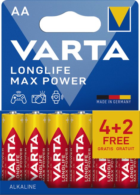 VARTA Batterie Longlife Max  Power AA Pack 4+2