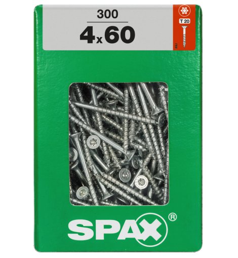 SPAX Schraube Senkkopf TRX 4,0x60 mm XXL 300 Stk.