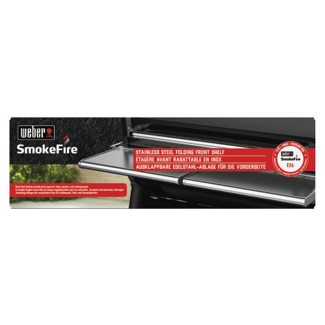 WEBER® Ausklappbare Edelstahl-Ablage für Vorderseite des SmokeFire EX6 Holzpelletgrill
