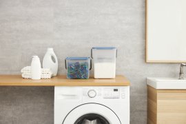 ROTHO Waschmittelbehälter Horizon blue 4,5 l 21x20x18 cm