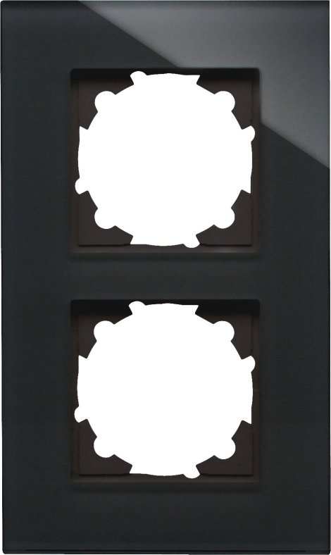 KOPP Rahmen Glas HK07 2-fach Schwarz