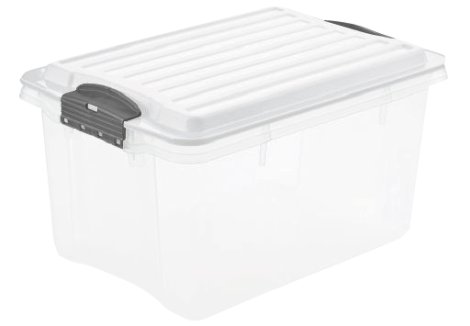 ROTHO Stapelbox Compact mit Rollen Weiß A3 38 l