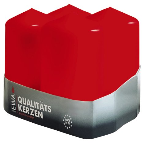 JEKA Stumpenkerze Rosso 60x120 mm (ØxH) 4 Stk.