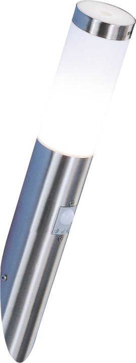 GLOBO Außenwandleuchte Boston Silber 1x E27 15W 7,6x40,5 cm (⌀xH)