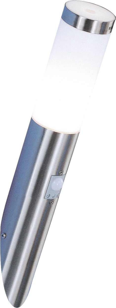 GLOBO Außenwandleuchte Boston Silber 1x E27 15W 7,6x40,5 cm (⌀xH)