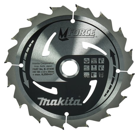MAKITA Sägeblatt Mforce 165X20 mm 16Zähne