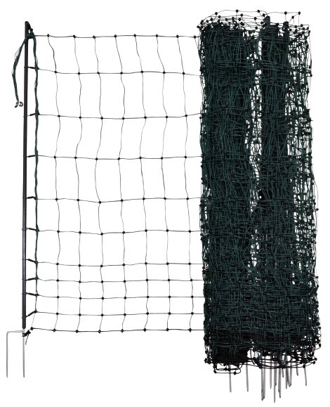 AKO PoultryNet Premium Doppelspitze 15 Pfähle, grün 25 m x 106 cm