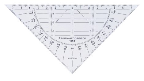 ARISTO Geodreieck ohne Griff AR1150, 16 cm