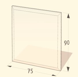 LIENBACHER Glasbodenplatte rechteckig 90x75 cm