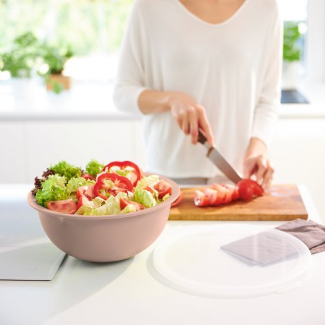 ROTHO Schüssel Caruba mit Deckel Rosa 8 l