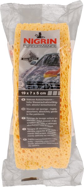 NIGRIN Viskose-Autoschwamm halbrund