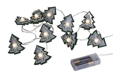 LED-Batterie-Lichterkette Tanne 10 LED Warmweiß Länge 135 cm