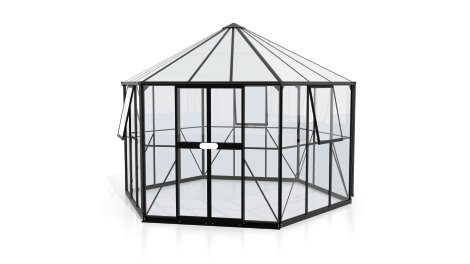 VITAVIA Gewächshaus Pi 9000 ESG 3 mm Schwarz