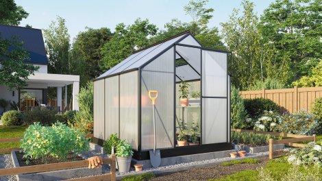 VITAVIA Gewächshaus Eos 4600 HKP 6 mm Schwarz