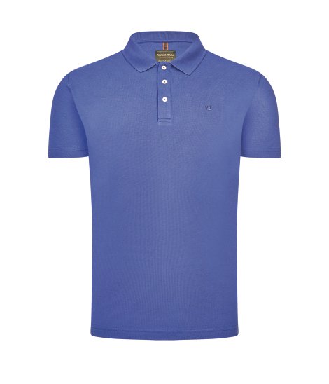 Wild & Wald Herren Polo Perwol Blau S