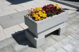 EBENSEER Blumentrog Florena Grau Sichtbeton 100x50x46 cm (LxBxH)