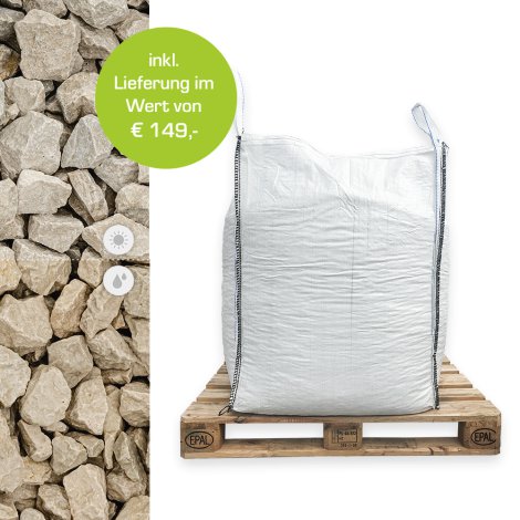 Min2C Bruchsteine chateaubeige 30-60mm 1000kg Big Bag