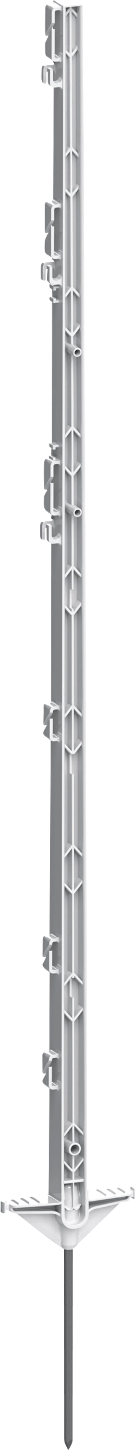AKO Kunststoffpfahl Classic mit Stahlspaner, Doppeltritt 125 cm, weiß 5 Stk.
